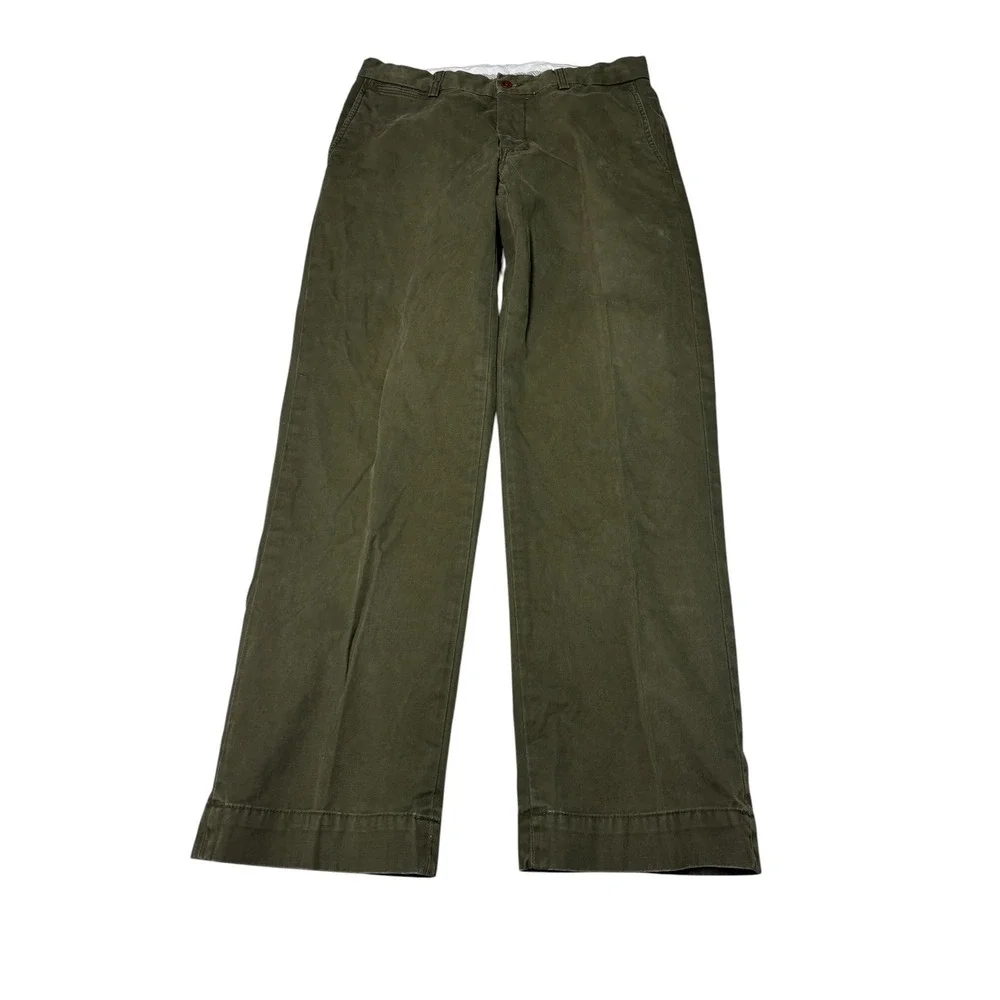Polo Ralph Lauren Classic Fit Chinos Olive Green Cotton Pants 31/30 Mens